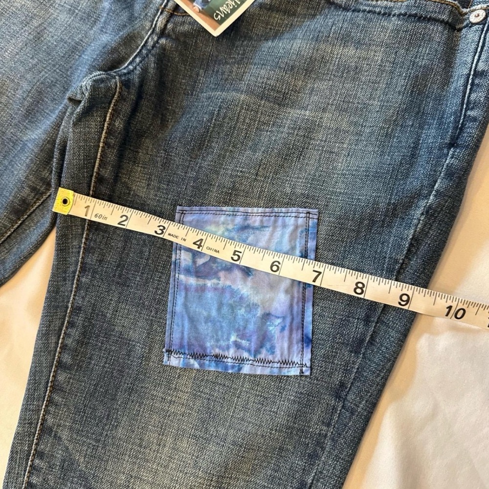 Refuge Blue Patchwork Flare Jeans - image 5